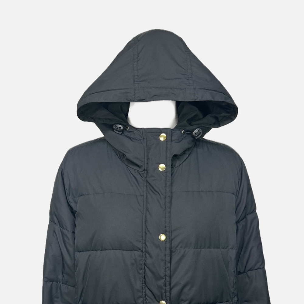 J. Crew Mercantile Long Puffer Coat Black J6870 Size 2X - Picture 4 of 12